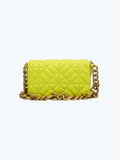 Bolsa de Ombro Acolchoada com Corrente estilo Zara Shein - Couro Legitimo