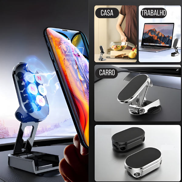 Suporte MagnetPlus - O Mais Poderoso | COMPRE 1 LEVE 2 | Frete Grátis