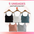 COMPRE 2 LEVE 3 - Kit de Cropped com Bojo e Alcinhas Ajustáveis + Brinde