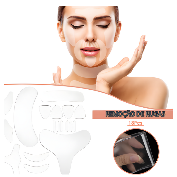 LipoFace™ - Adesivos Reutilizáveis Anti Rugas - O SEGREDO DAS FAMOSAS