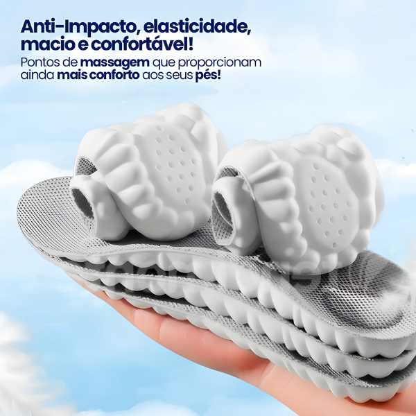 Palmilha Ortopédica 4D - Máximo Conforto |COMPRE 1 LEVE 2 PARES| Frete Grátis