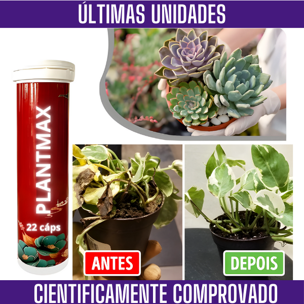 PlantMax - Potencialize seu Jardim | 22 Cápsulas | Frete Grátis