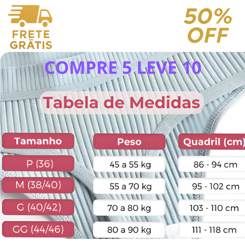 Calcinha CottonConfort - Conforto e Proteção | COMPRE 5 LEVE 10 + Frete GRÁTIS