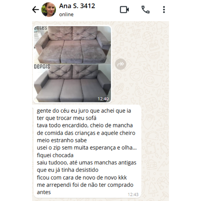 ZIP Limpa Estofados | PROMOÇÃO | + 1 UNIDADE
