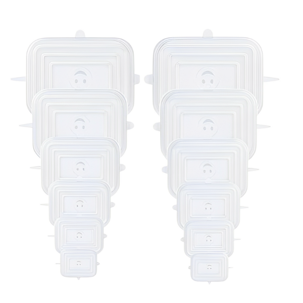 COMPRE 6 LEVE 12 - KIT Tampas de Silicone Anti-Bacteriano (UNIVERSAL) | Frete Grátis