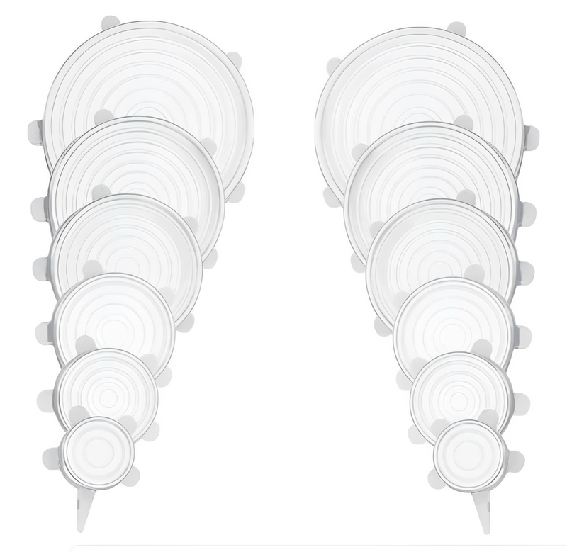 COMPRE 6 LEVE 12 - KIT Tampas de Silicone Anti-Bacteriano (UNIVERSAL) | Frete Grátis